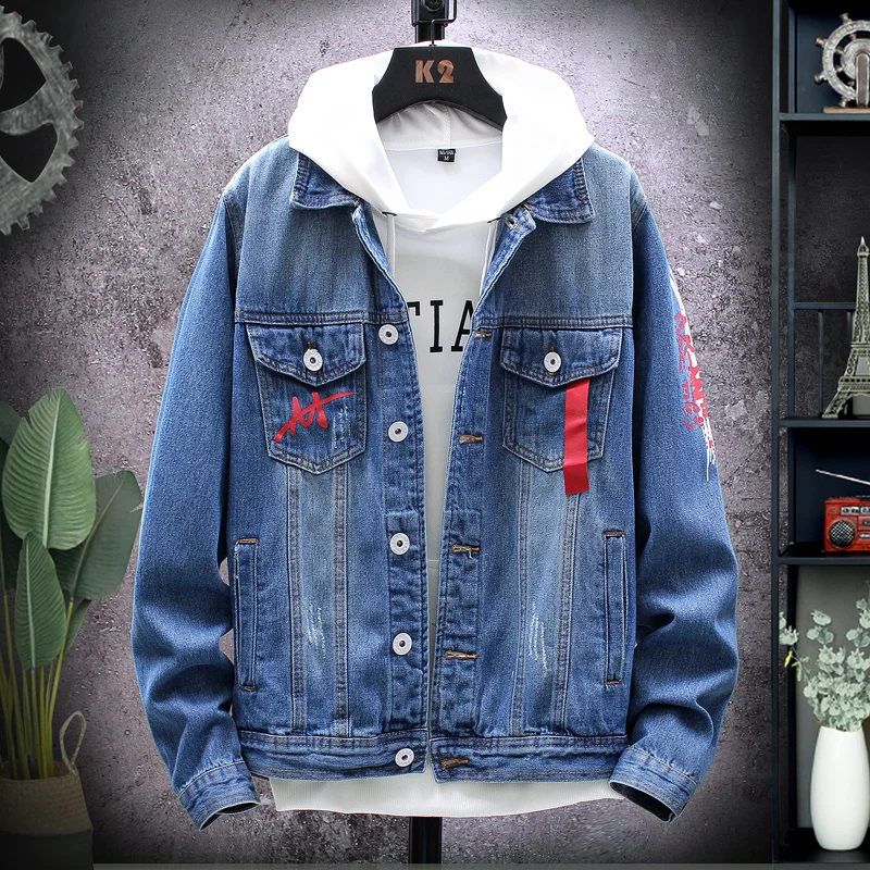 

Black Mens Coats And Fashion Men Spring Autumn Casual Jean Outwear Denim Jackets New