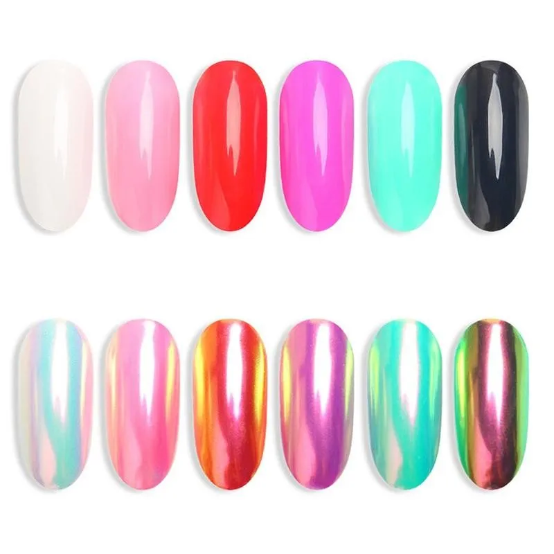 Новый блеск для ногтей жемчужный неоновый впитывающий дизайн неоновая пудра в