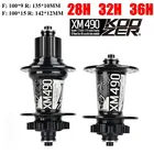 Ступица для горного велосипеда Koozer XM490, 4 подшипника, 10*135 мм, QR 100*15, 12*142 мм, через 283236 отверстий