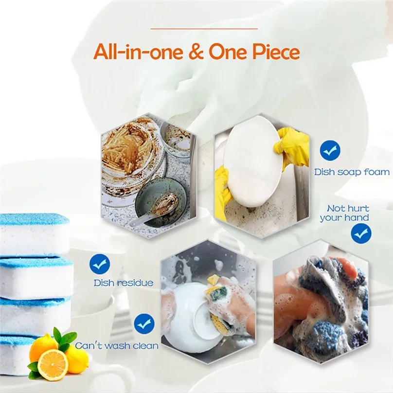 Моющее средство для мытья посуды шарик питания свежий аромат блюдо вкладки