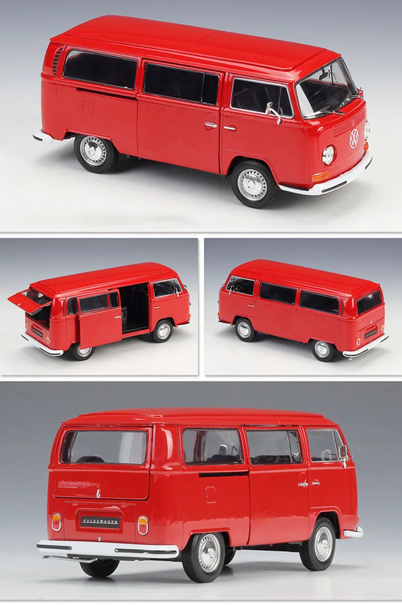 1/24 сплав 1972 T2 автобус литой металлический автомобиль игрушка Классическая статическая модель автомобиля игрушки для сбора/подарка/украшения