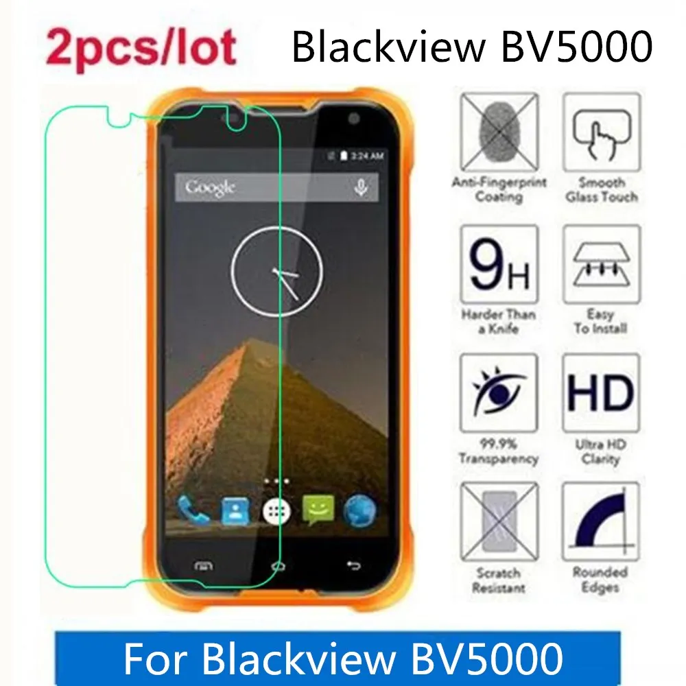 2 шт./лот закаленное стекло для Blackview BV5000 9H 2.5D Премиум Защитная пленка | Мобильные