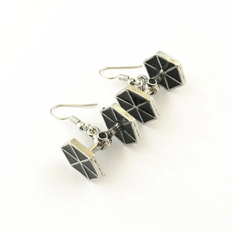 

HBSWUI Tie Fighter Earring Classic Movie Cartoon Anime Show High Quality Fshion Metal Jewelry Gifts for Woman Girl