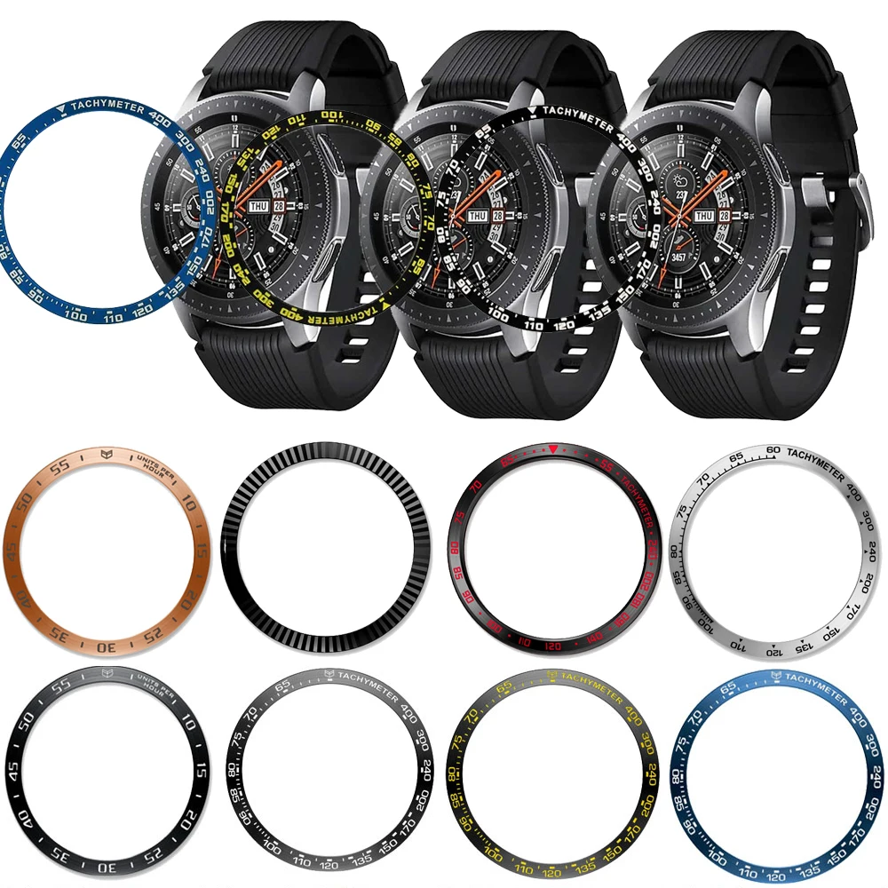 Металлическое защитное кольцо для Samsung Galaxy Watch 42 мм/46 мм/Gear S3 с ободком клейкое