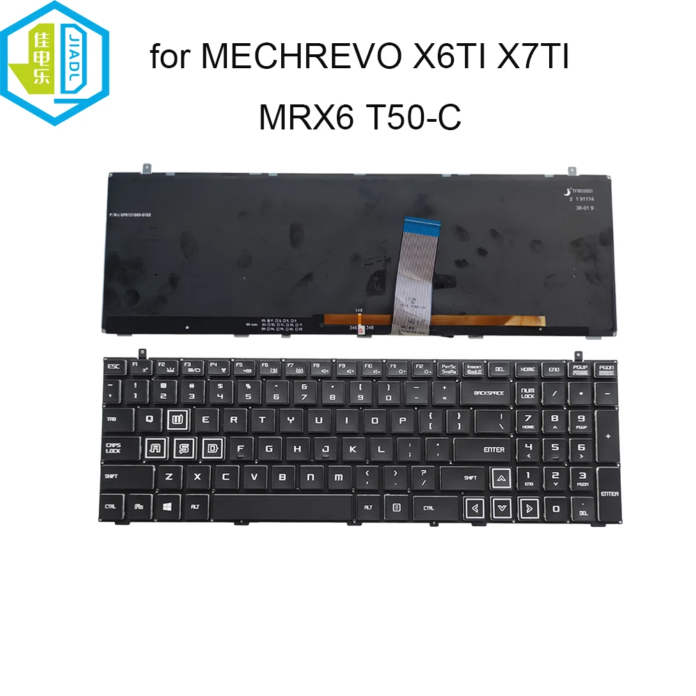 English RGB laptop keyboard backlight For MECHREVO X6Ti X7 X7Ti X8TI X9TI M X1 MRX6 S X6 TiS T50-C US pc color backlit keyboards