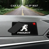 car logo anti slip mat phone holder non slip mat silicone pad interior for peugeot 107 108 206 207 308 307 408 507 508 3008 2008