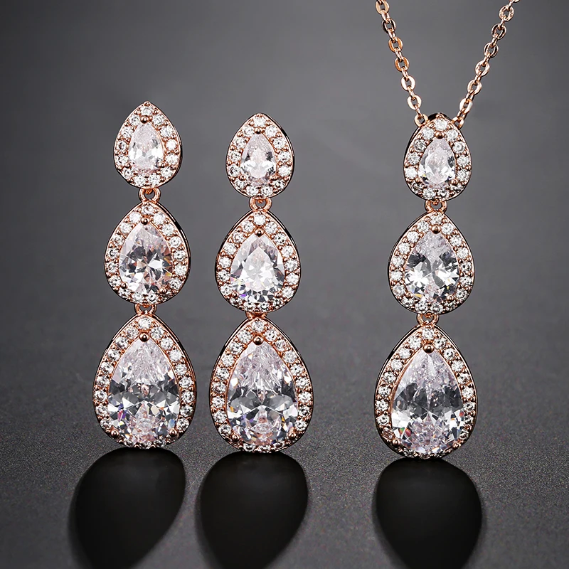 UILZ модное ожерелье с кристаллами циркония кулон для женщин Свадебная вечеринка