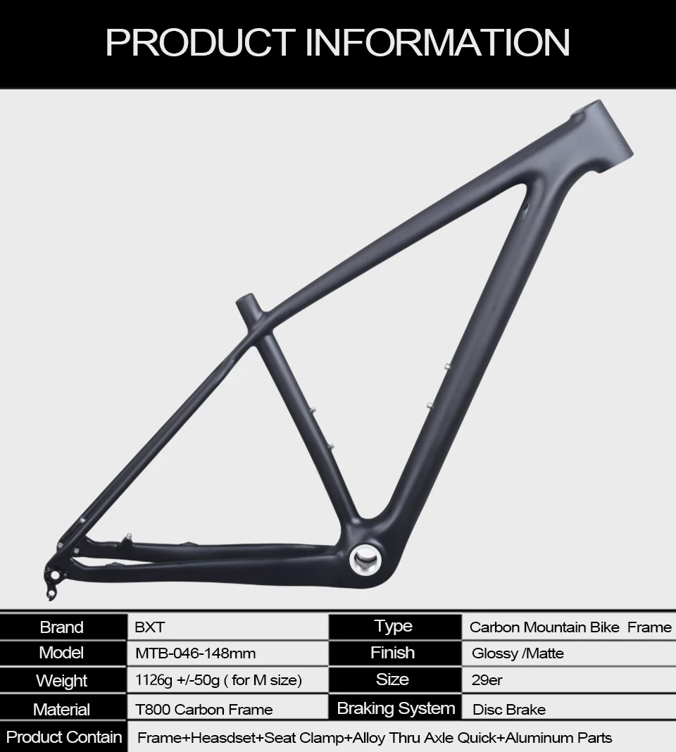 Новая полная карбоновая рама 29er Bicicletas горный велосипед Запасные детали для велосипеда, углепластик MTB рама через ось 148*12 мм велосипедная Рама