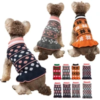 warm dog clothes small medium dogs knitted sweater dress winter pet cat clothing chihuahua bulldogs puppy christmas costume coat