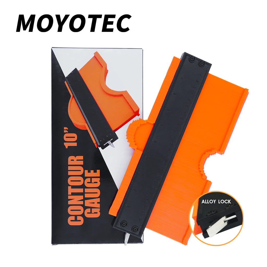 

MOYOTEC Lock Wider Contour Gauge Profile Tool Alloy Edge Shaping Wood Measure Ruler Laminate Tiles Meethulp Gauge