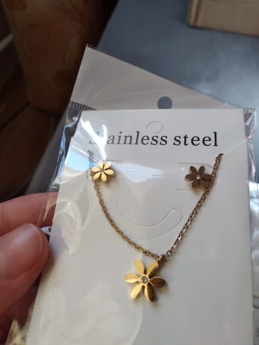 LUXUKISSKIDS Свадебный комплект ювелирных изделий из нержавеющей стали с подвеской в