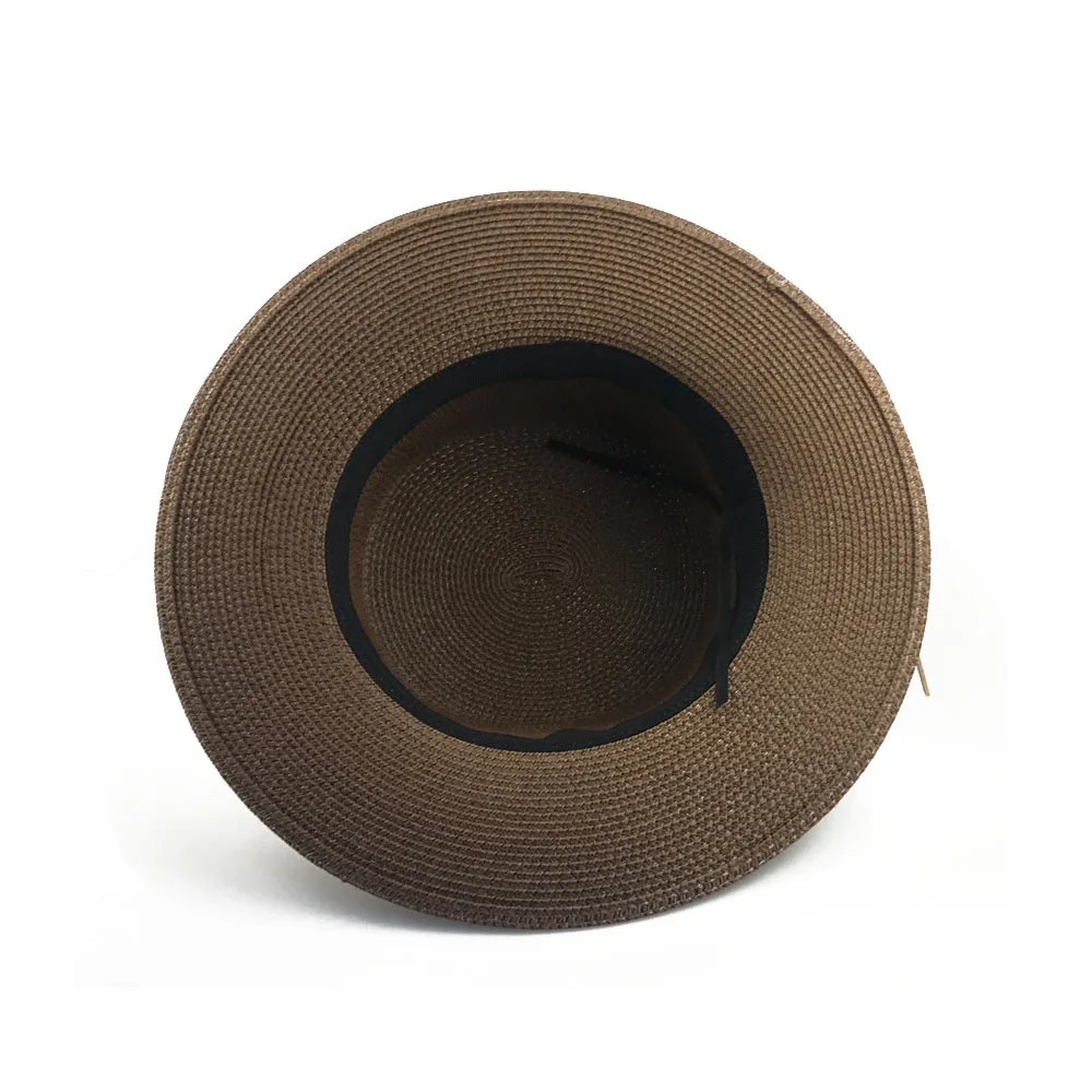 

YY Classic Straw Sunhat for Women Men Flat Top Jazz Cap Summer Beach Hats With Tassel 9 Colors Cappello di Paglia Donna SH20066