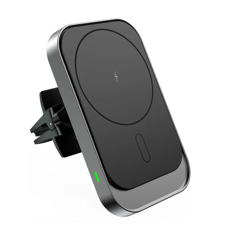 

15 Вт магнитное беспроводное автомобильное зарядное устройство, держатель телефона для iPhone 12pro Max, зарядка Macsafe, автомобильная подставка с кр...
