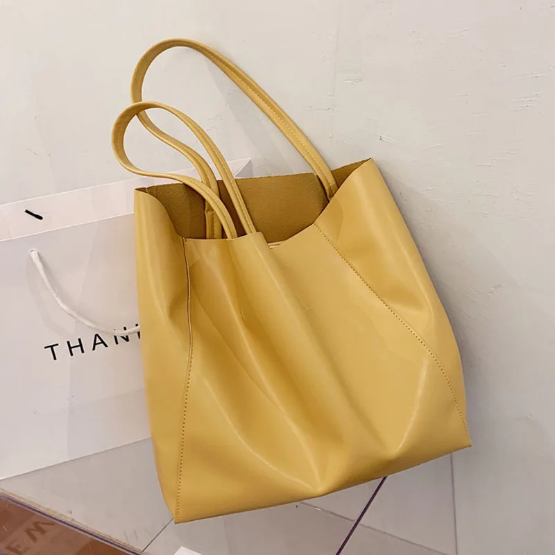 

High Capacity Big PU Leather Handbag Bags For Women 2021 Tend Branded Shoulder Handbags Female Travel Totes Lady Hand Bag