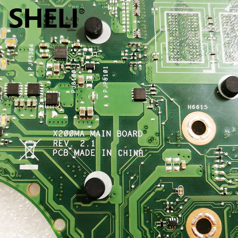 Материнская плата SHELI для ноутбука Asus X200MA N2815 2 Гб памяти двухъядерный rev. 2.1 на 100%