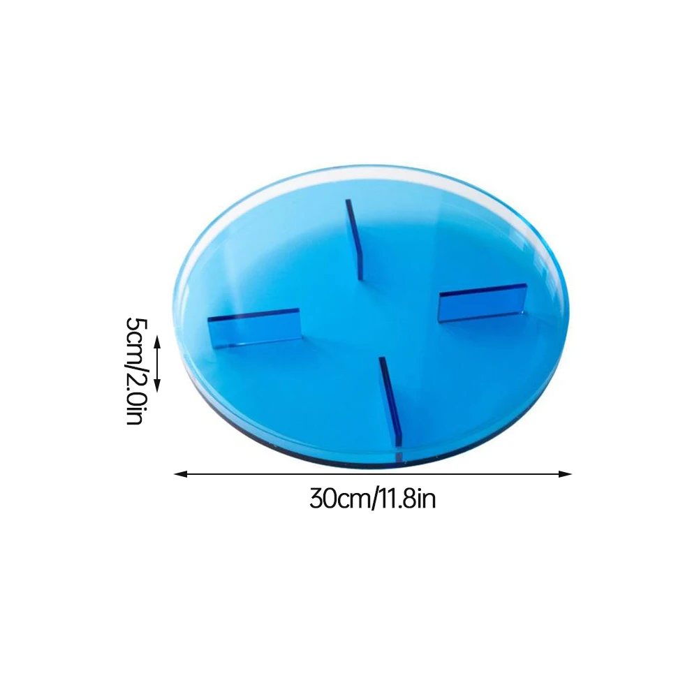 

Clear Serving Tray Acrylic Round Coffe Water Cup Storage Organiser For Tea Dessert Blue Brown Orange Transparent Delicate Tray
