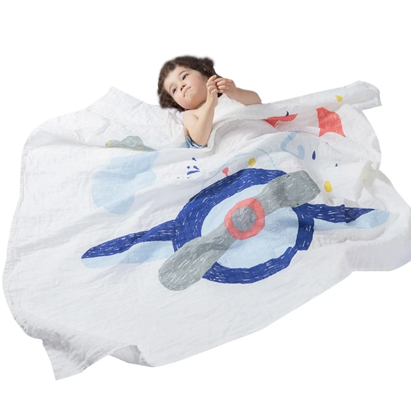 

Cotton Baby Quilt Gauze Infant Bath Wrap Towel Multipurpose Toddler Sleeping Washing Body Wrapper Newborn Quilt Summer