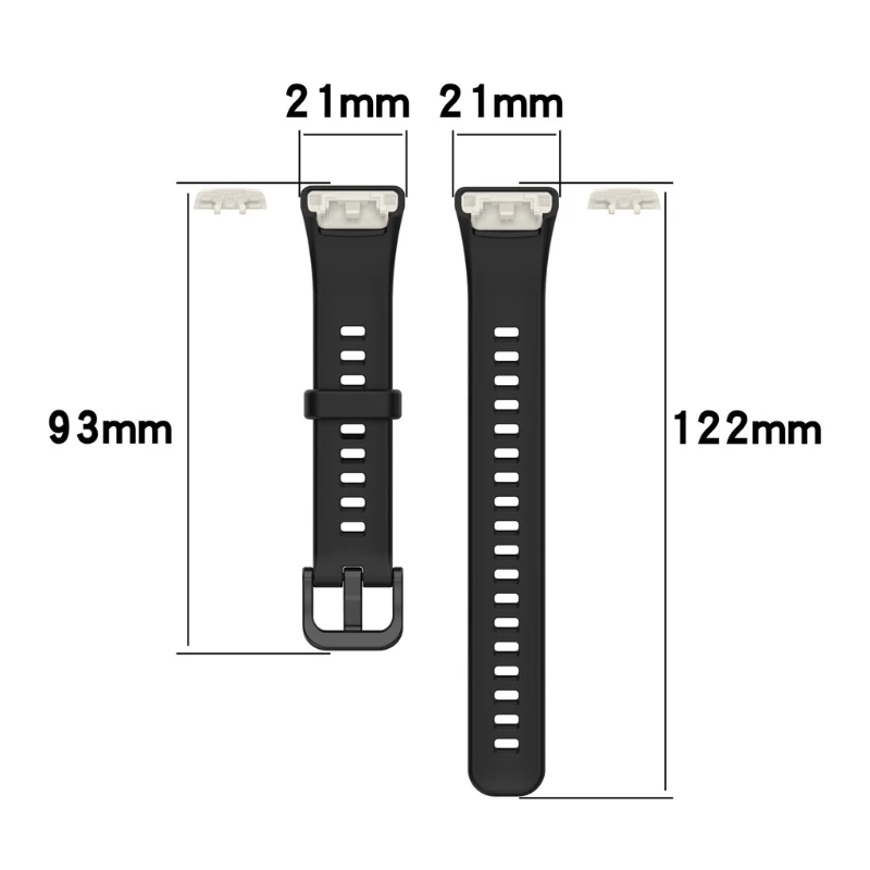 

652F Compatible with Honor Band 6 Durable Sweatproof Watch Bracelet Adjustable Silica Replacement Smartwatch Soft Band Strap