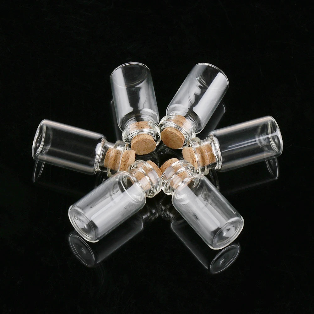 10 шт мини из прозрачного стекла пустая бутылочная пустой желающих сообщение