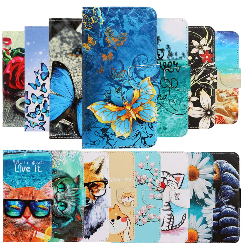 

Кожаный чехол-бумажник с откидной крышкой для Samsung A10, A20, A20E, A30, A40, A50, A70, A30S, A50S, чехол-подставка для телефона с изображением цветов, животных, к...