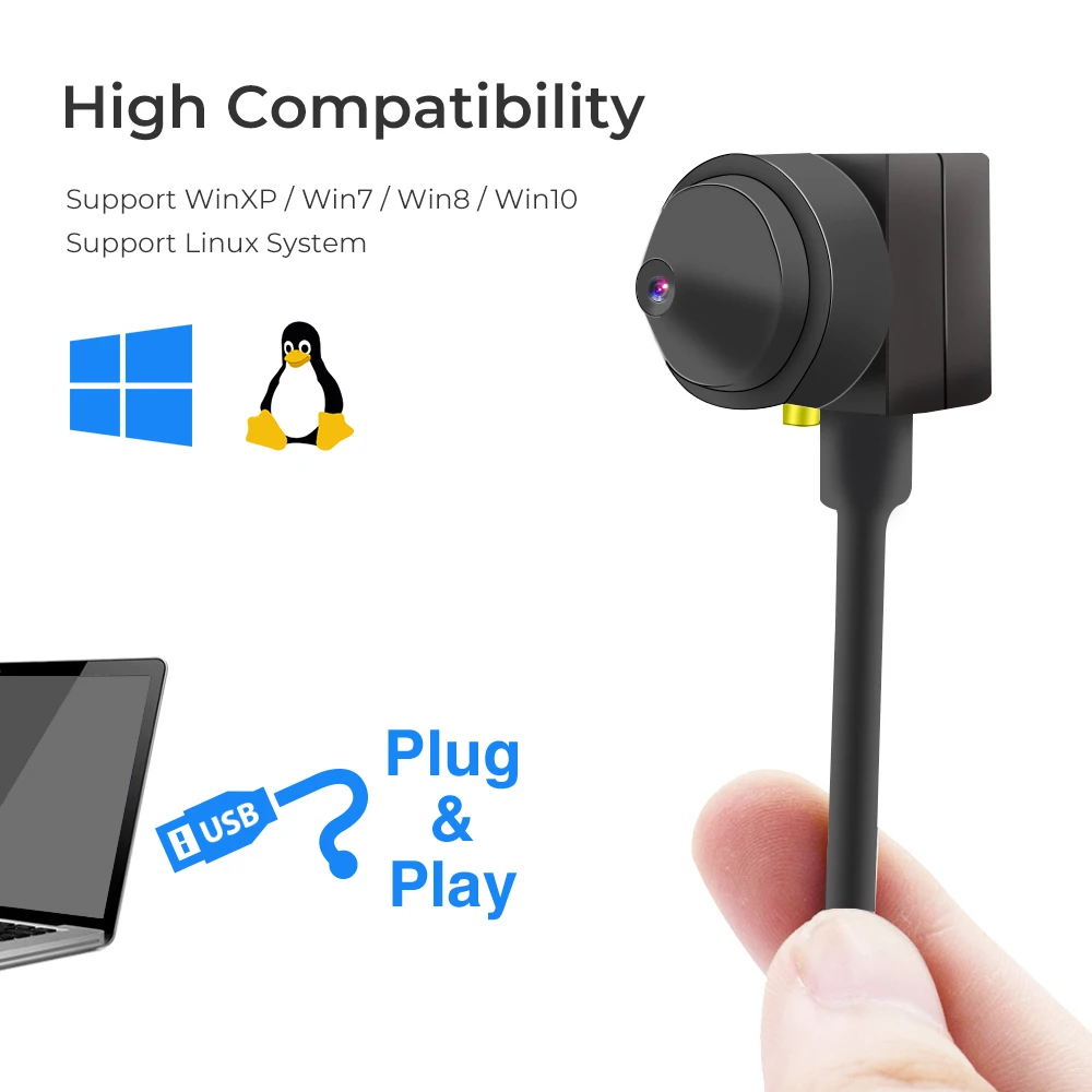 USB-камера 1080P широкоугольная с объективом 3 7 мм 720p |