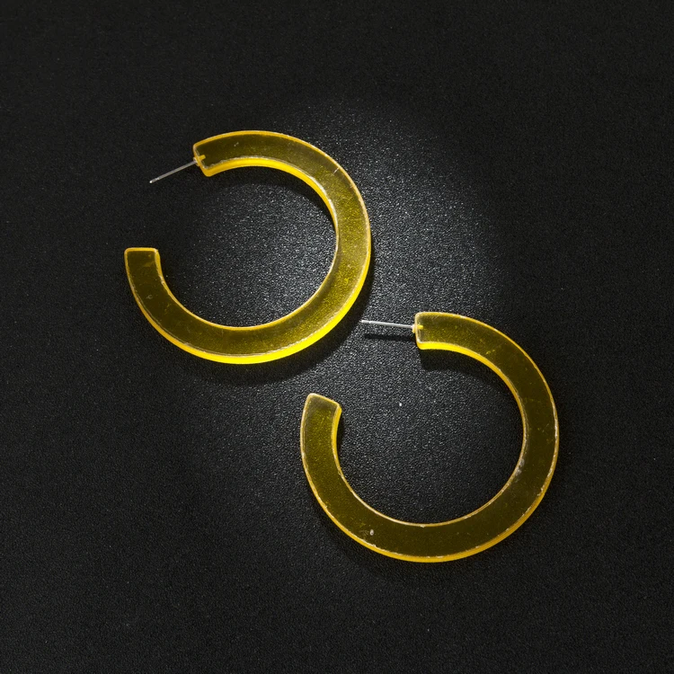 Новые модные красные серьги гвоздики с буквой C высококачественные акриловые