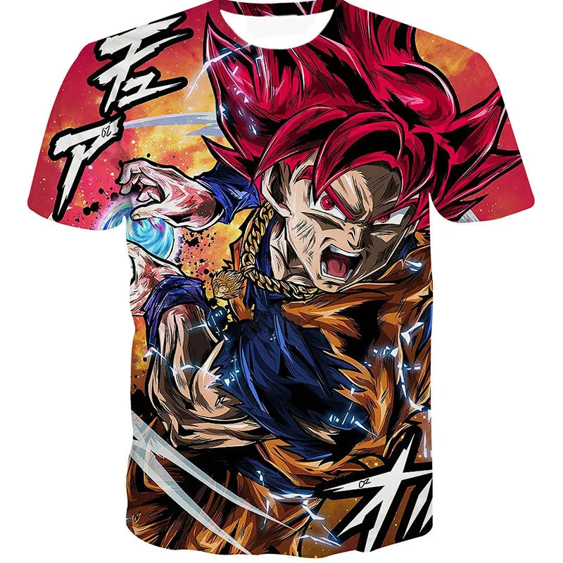 Летние футболки для мужчин с принтом Dragon Ball Goku Dragon Ball 3D футболка крутые футболки аниме топы мужская уличная одежда большого размера на заказ Прямая поставка