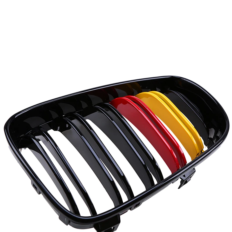 Posbay глянец Черный немецкий откидной тип переднего бампера решетки гриль для BMW 1