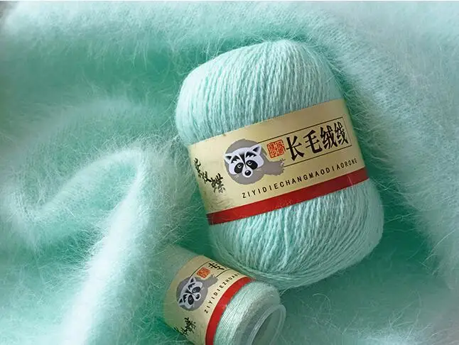 Роскошная длинная плюшевая норковая кашемировая пряжа теплая пушистая для