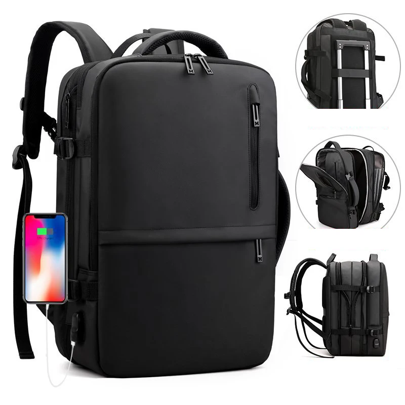 

Man's Business Backpack High-Quality Nylon Notebook Backbag USB Charging Luxury Summer Large-capacity Personality Urban Mens Bag