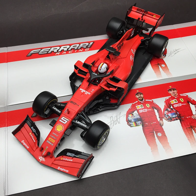 Bburago 1:18 1/18 Ferrari SF71 H Kimi · Raikkonen No7 Формула 1 F1 гоночный автомобиль Транспортное средство литье под давлением дисплей Модель Игрушки для мальчиков детей - Color: 2019 SF90 No5