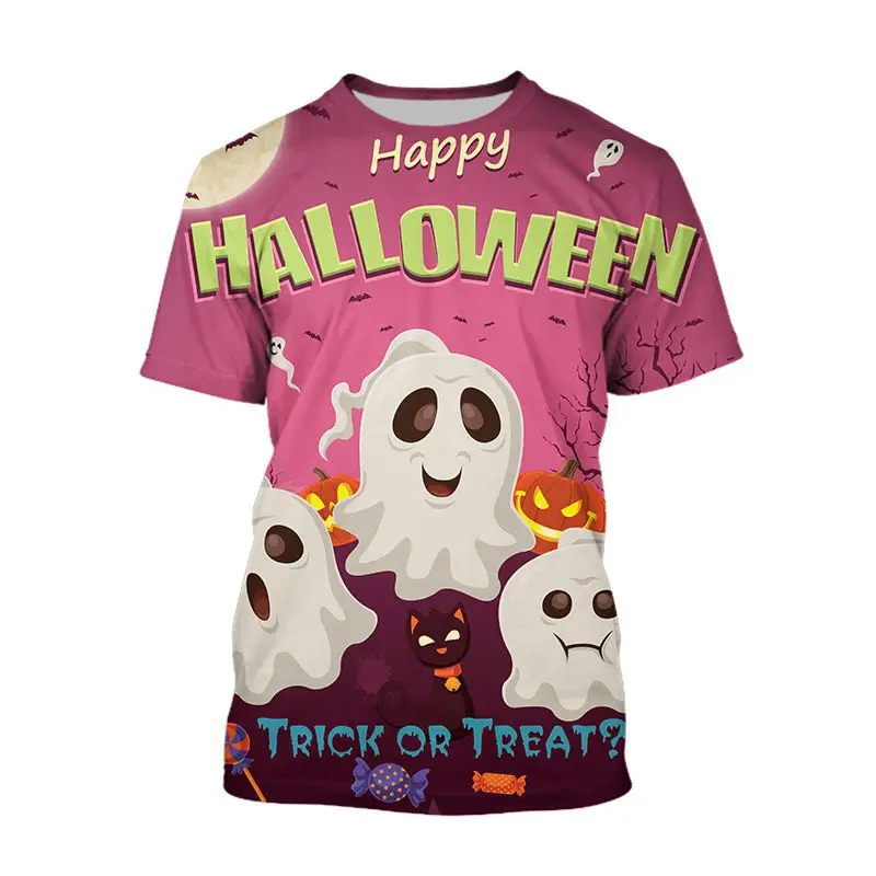 

LIASOSO Best Seller 2021 Halloween Graphic T Shirts 3D Print Harajuku Short Sleeve T Shirt Unisex Casual Tops Retro T Shirt