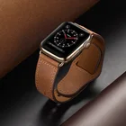 Ремешок из натуральной кожи для apple watch band 44 мм 40 мм 44 мм, браслет для iwatch Series 3 4 5 6 Se 7