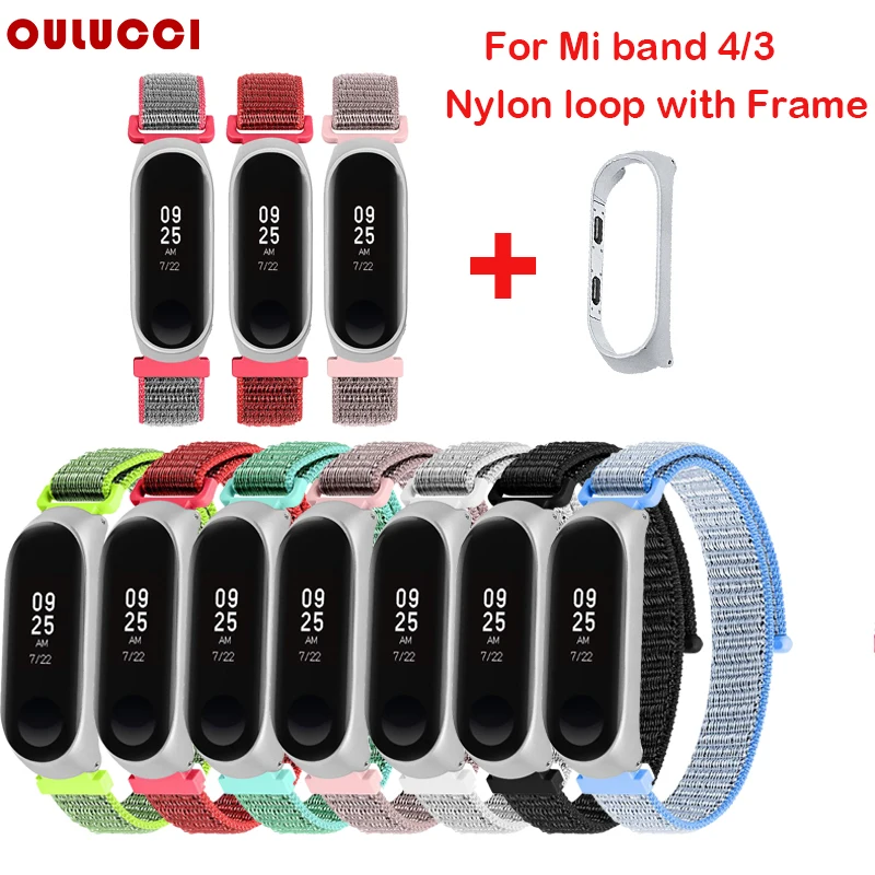 OULUCCI нейлоновая петля браслет для Xiaomi Mi ремешок 3 ремешок Ремешок для Xiaomi Mi ремешок 4 умные часы с ремнем аксессуары