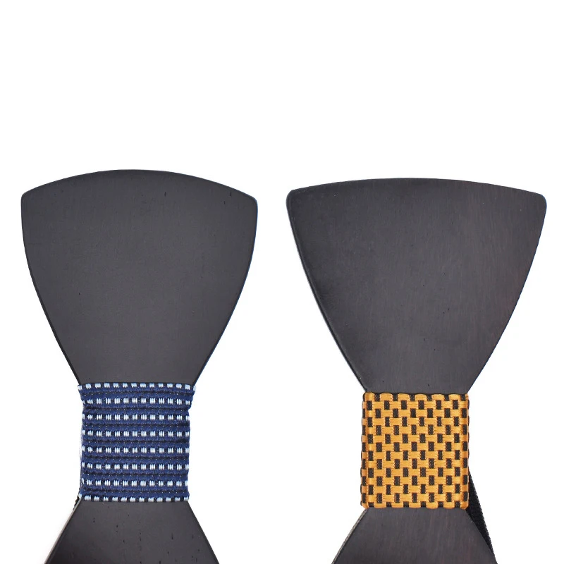 

Sitonjwly Wooden Bowtie Cufflinks Set for Men Formal Wood Bow Ties Necktie Accessory Wedding Party Christmas Gifts Women Cravat