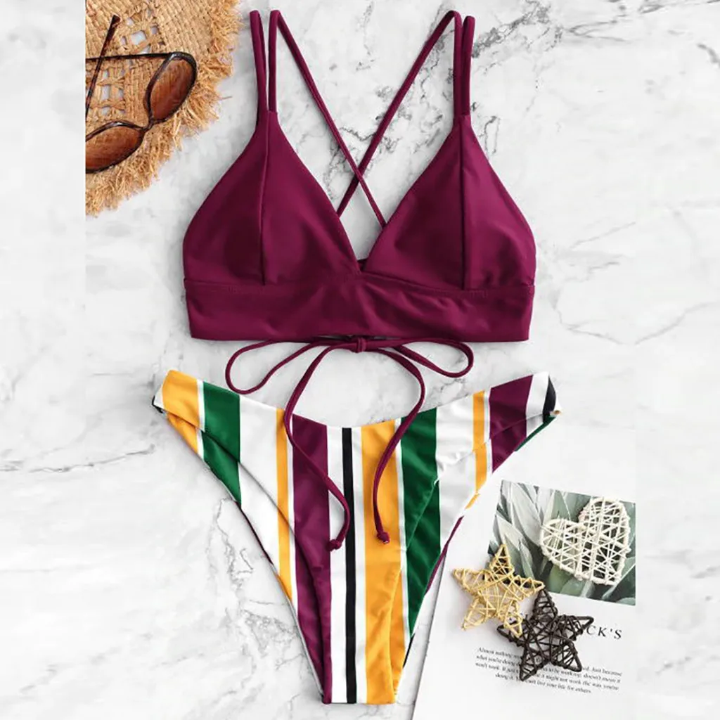 Бикини 2020 горячая распродажа женский купальный костюм комплект бикини