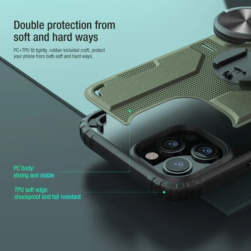 nillkin case for iphone 12 pro max for iphone 12 6 1 with ring stand case camera protection slide cover for iphone 12 mini free global shipping