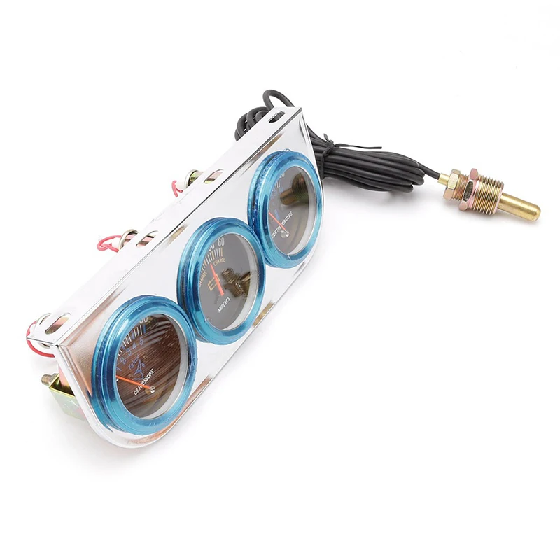 Новый 2 '཰ мм 3 в 1 Автомобильный тройной датчик набор Амперметр температура