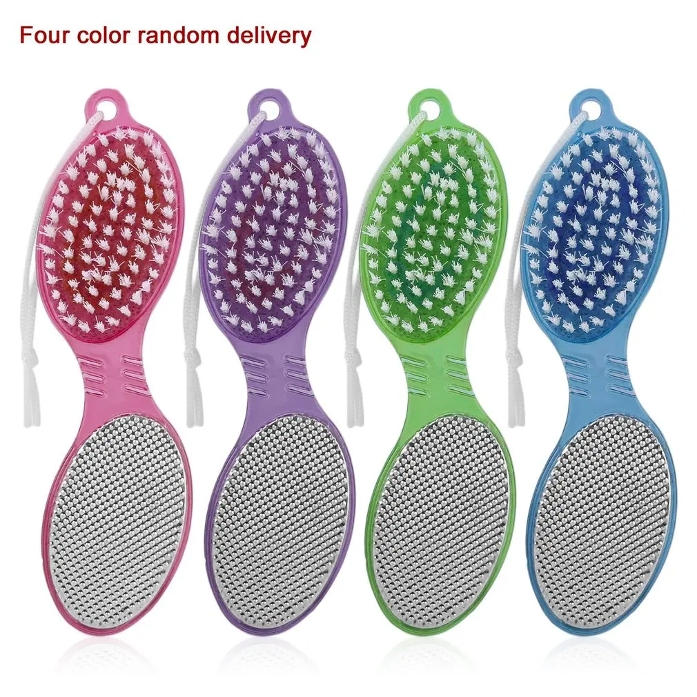 

Fashion 4 In 1 ABS Multi-Color Pedicure Tool Foot Nail Buffer Brush Callus Rasp Scrubs Pumice Stone Beauty & Health