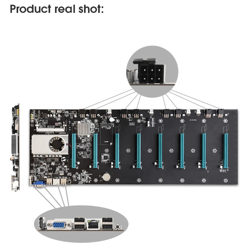 btc s37 mining machine motherboard 8 pcie 16x graph card sodimm ddr3 sata3 0 free global shipping