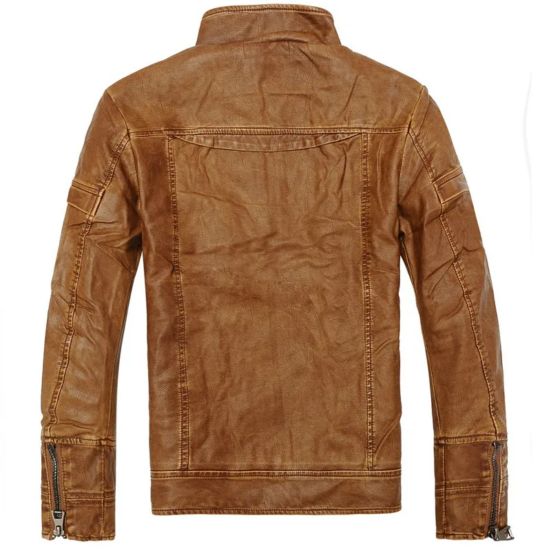 Новые трендовые мужские Куртки из искусственной кожи размер M-3XL высокое качество