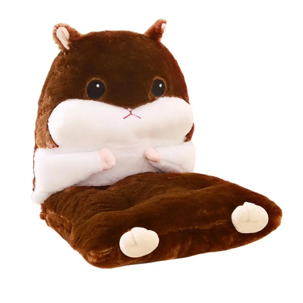 

Cute Hamster Chair Cushion Toy Animal Pillow With Lumbar Support Plush Cushion Birthday Gift Funny Hamster Stuffed Toys Office