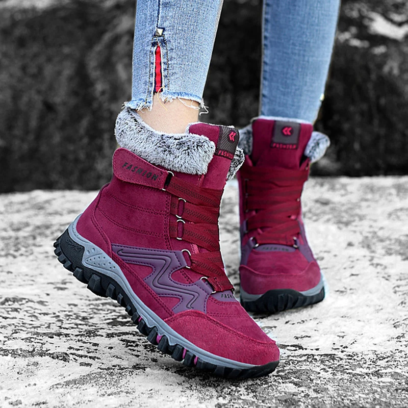 Кожаные мужские ботинки зимние меховые очень теплые повседневная обувь