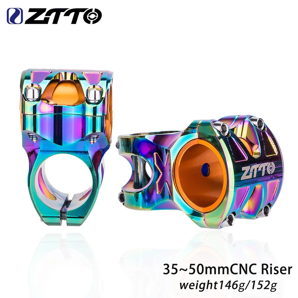 

ZTTO Mountain Bike 31.8*50mm 35mm CNC Colorful Stem Hollow Aluminum Alloy 50MM,35MM Short Riser Sports Entertainment Equipment