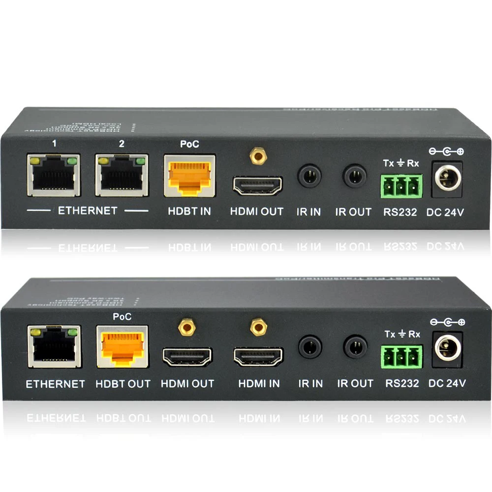 Профессиональный 4K HDMI удлинитель HDBaseT(RJ45+ HDMI петля) RS232 BI-direction IR управление, POC HDCP CEC 4K X 2 K/60 M 1080 P/90 M(TX+ RX