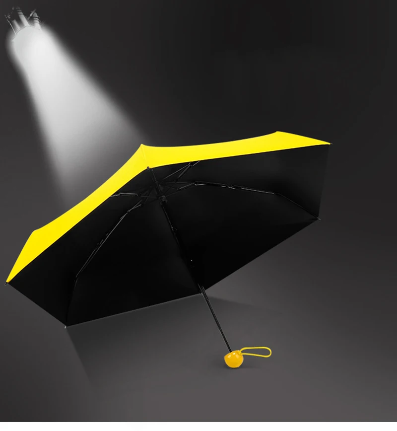Мини-капсула зонтик пятискладной солнцезащитный анти-УФ UPF50+ Зонт parapluie складной женский Карманный Зонт для женщин