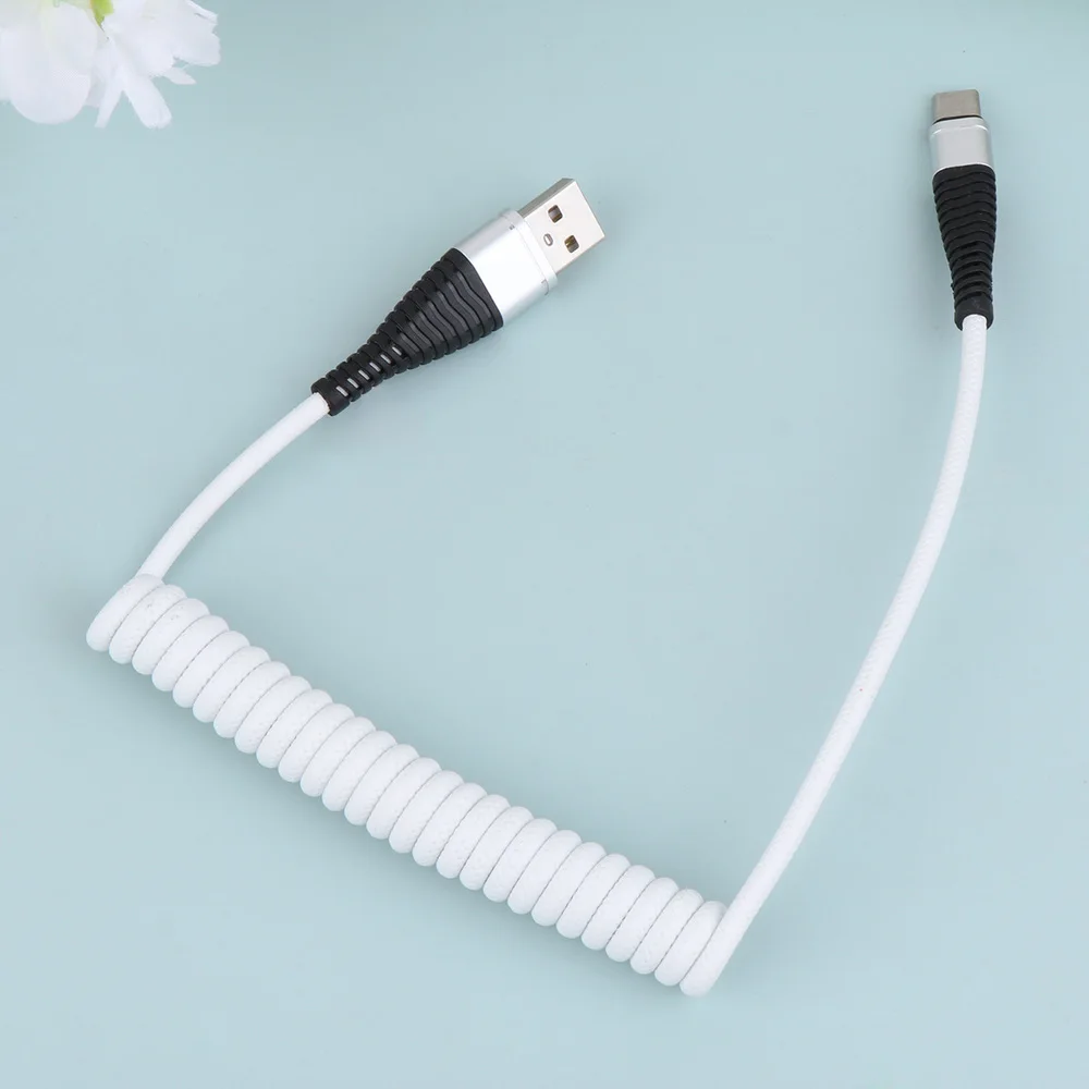 

Telescopic Mobile Phone Charging Cable Portable Data Line Useful Data Transmission Charger for (Android, Red)
