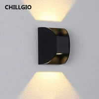 chillgio outdoor waterproof lighting modern garden patio home decoration led light interior aluminum up down building wall lamps
