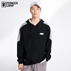 Свитшот Pioneer Camp в стиле хип-хоп мужской, хлопковая уличная одежда черного и серого цвета с прострочкой, худи для осени и зимы, XLS002212, 2020