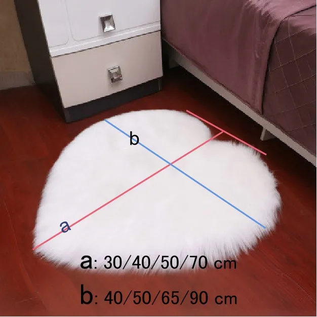 Супермягкий длинный плюшевый коврик в форме сердца ворсистые ковры для